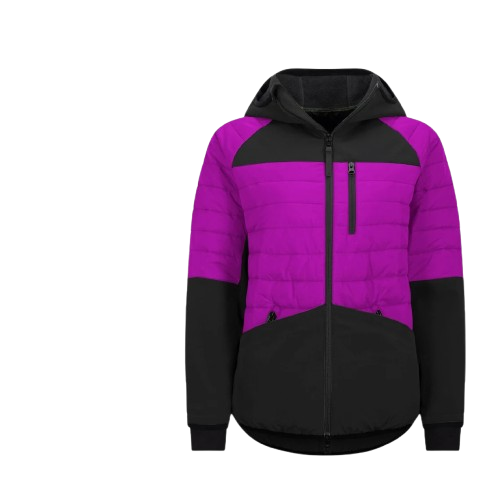 Dog Handler Purple and Black Bubble Jacket