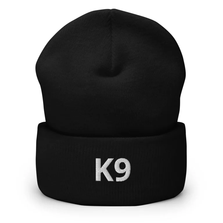 K9 dog security Cuffed Beanie
