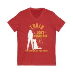 Train and Don't Complain Unisex V-Neck Tee - Pup Pioneer