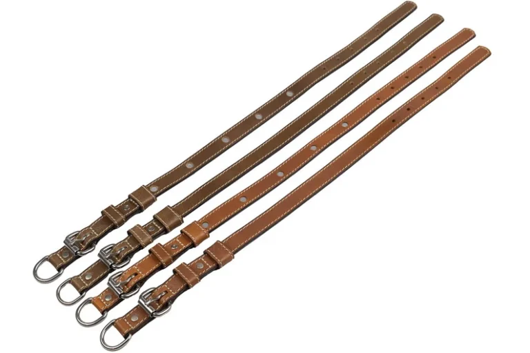 Classic Brown Leather Dog Collar